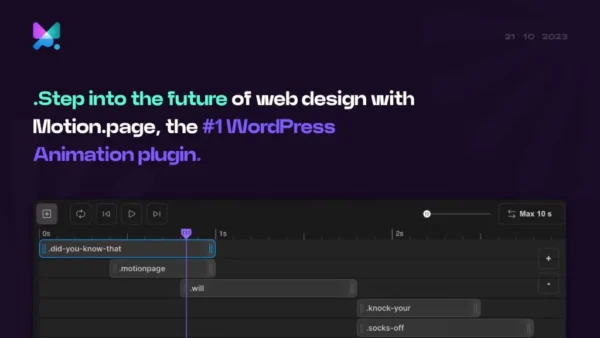 Motion page (Installation & Activation)